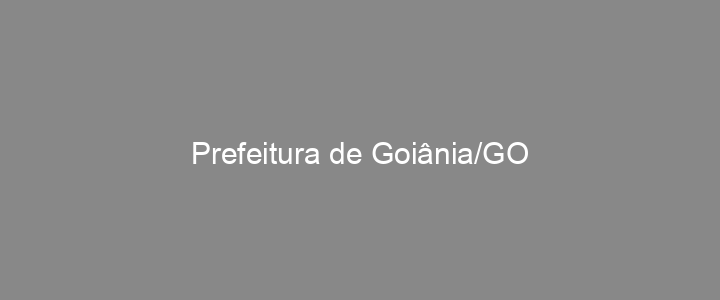 Provas Anteriores Prefeitura de Goiânia/GO